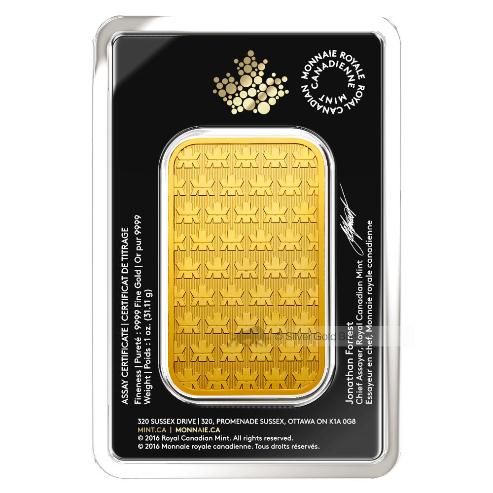 1 oz Royal Canadian Mint New Style Gold Bar