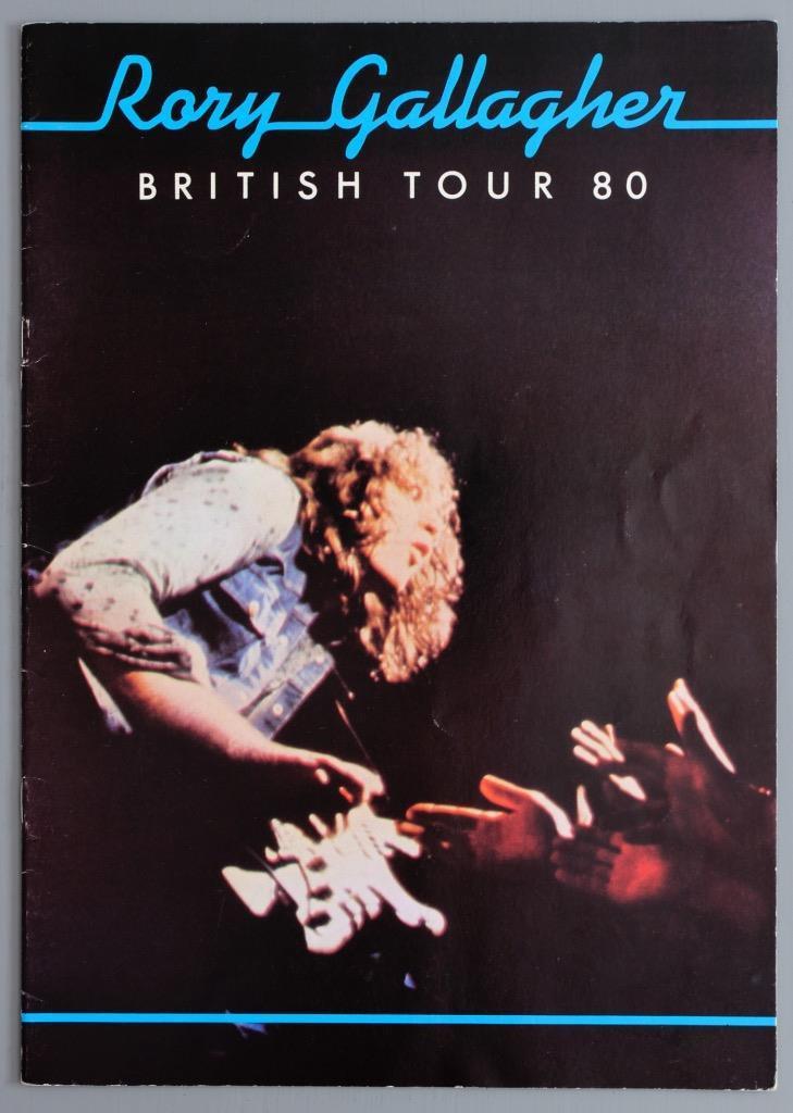 RORY GALLAGHER - rare vintage original 1980 UK concert tour program