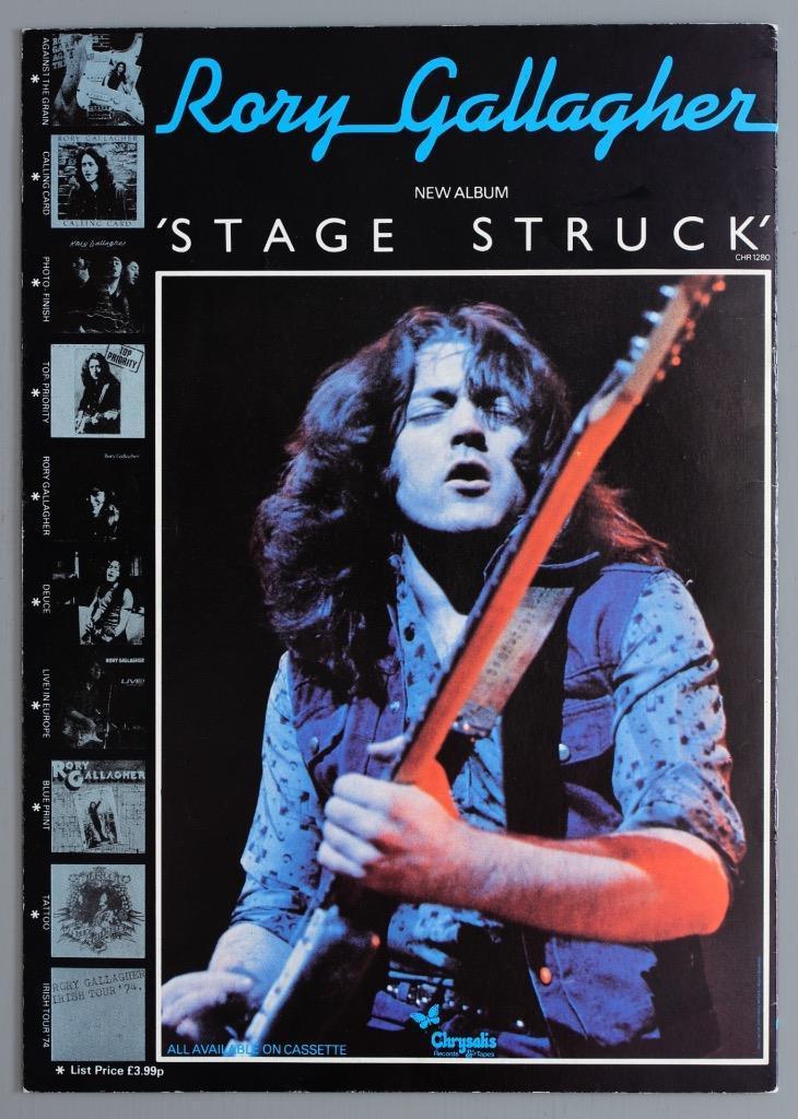 RORY GALLAGHER - rare vintage original 1980 UK concert tour program