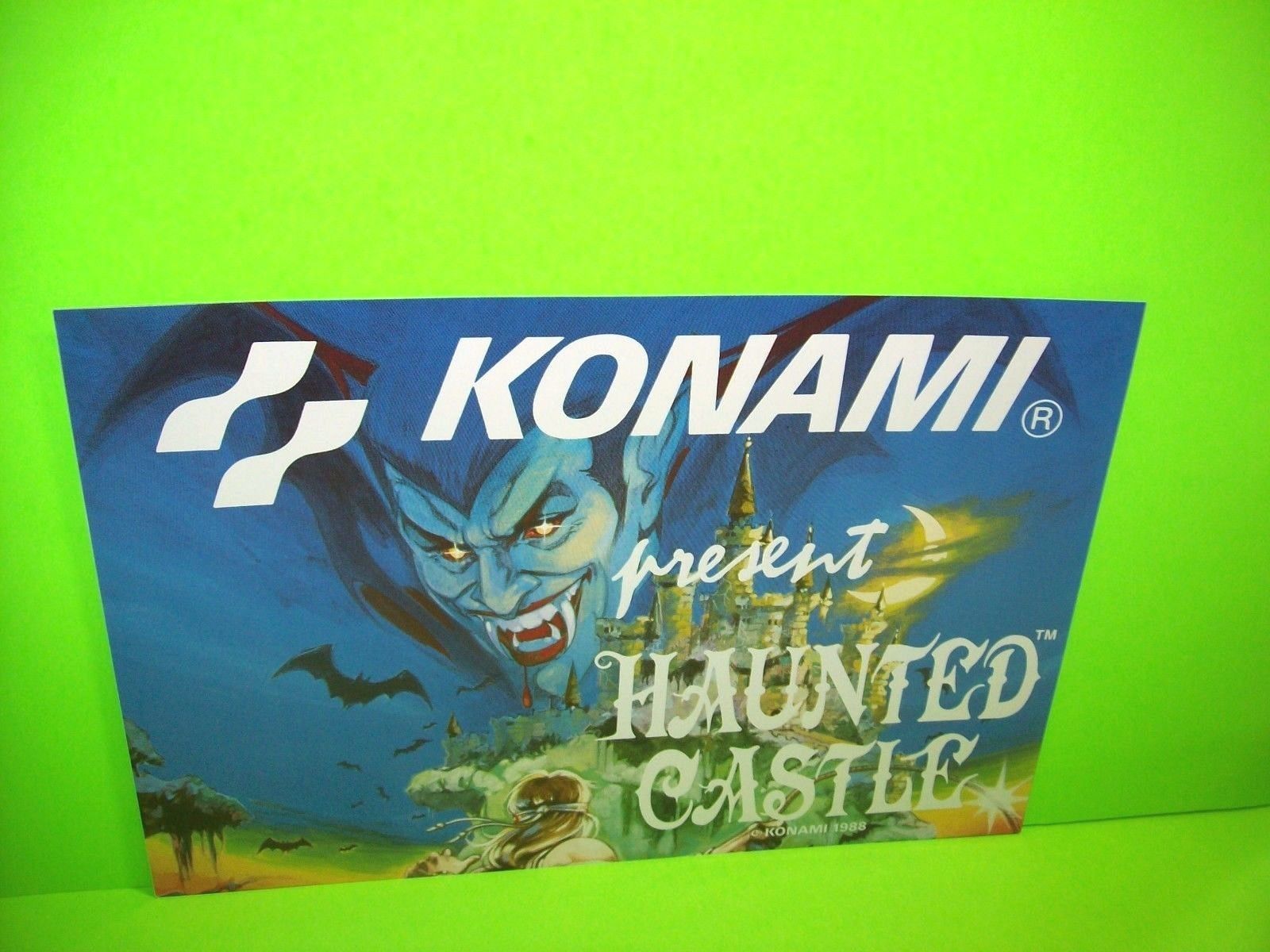 Konami HAUNTED CASTLE Original NOS 1988 Video Arcade Game POSTER Flyer Euro Rare