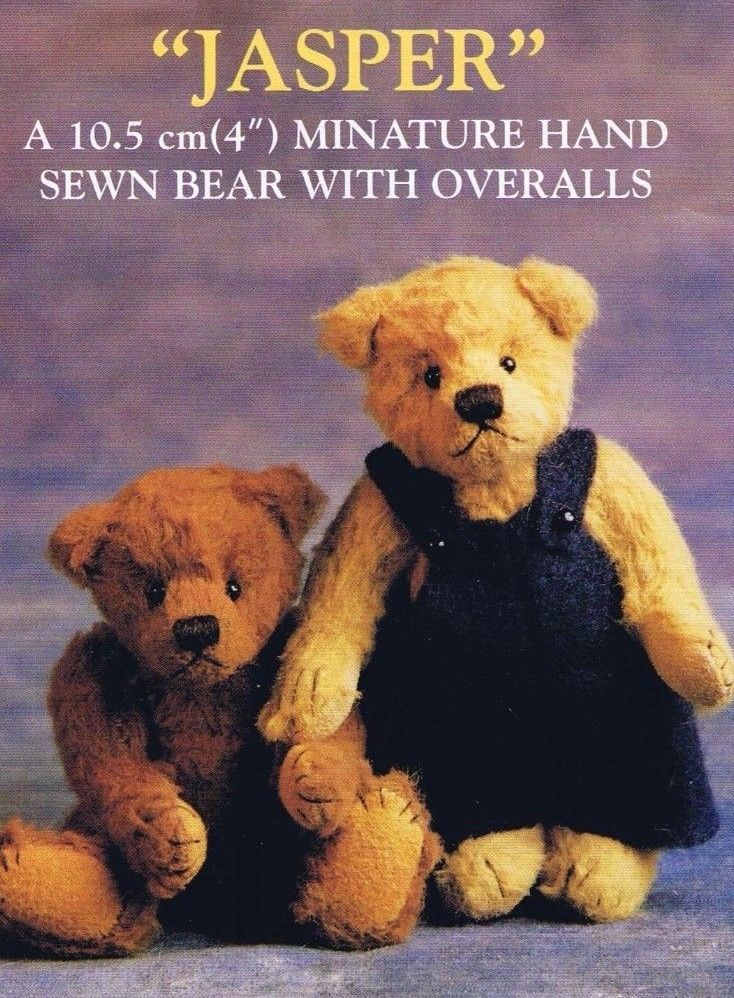 Lot 2 Bear Making Sewing PATTERN Jointed 27 & 10.5 cm 10.5 & 4 inch Miniature