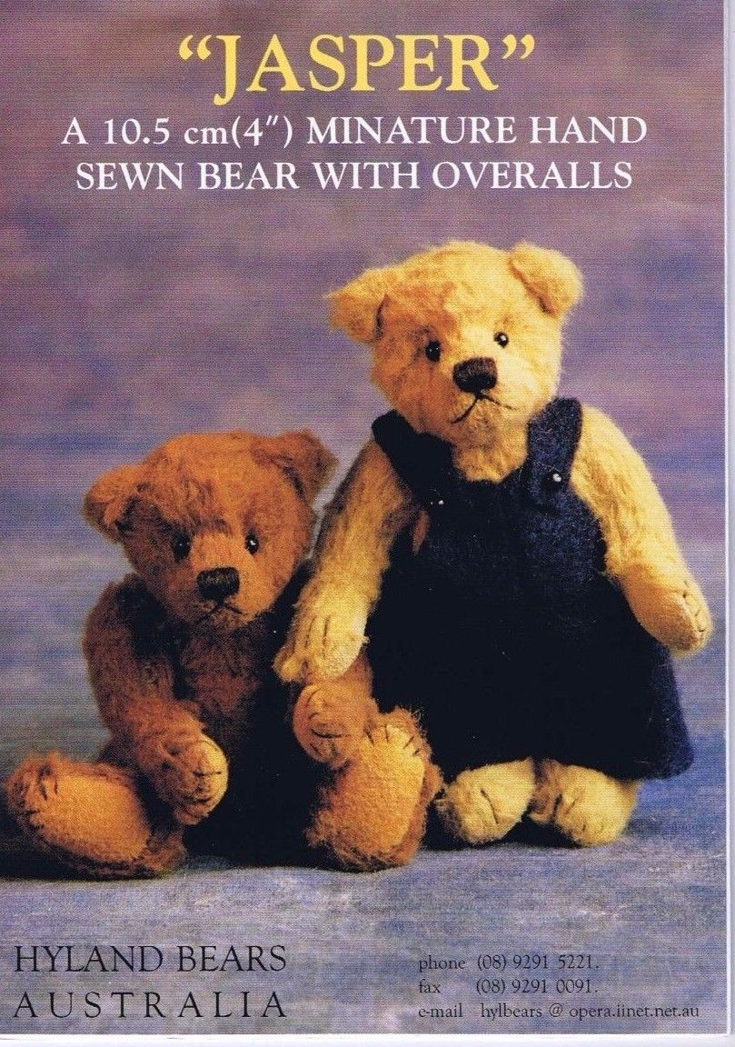 Lot 2 Bear Making Sewing PATTERN Jointed 27 & 10.5 cm 10.5 & 4 inch Miniature