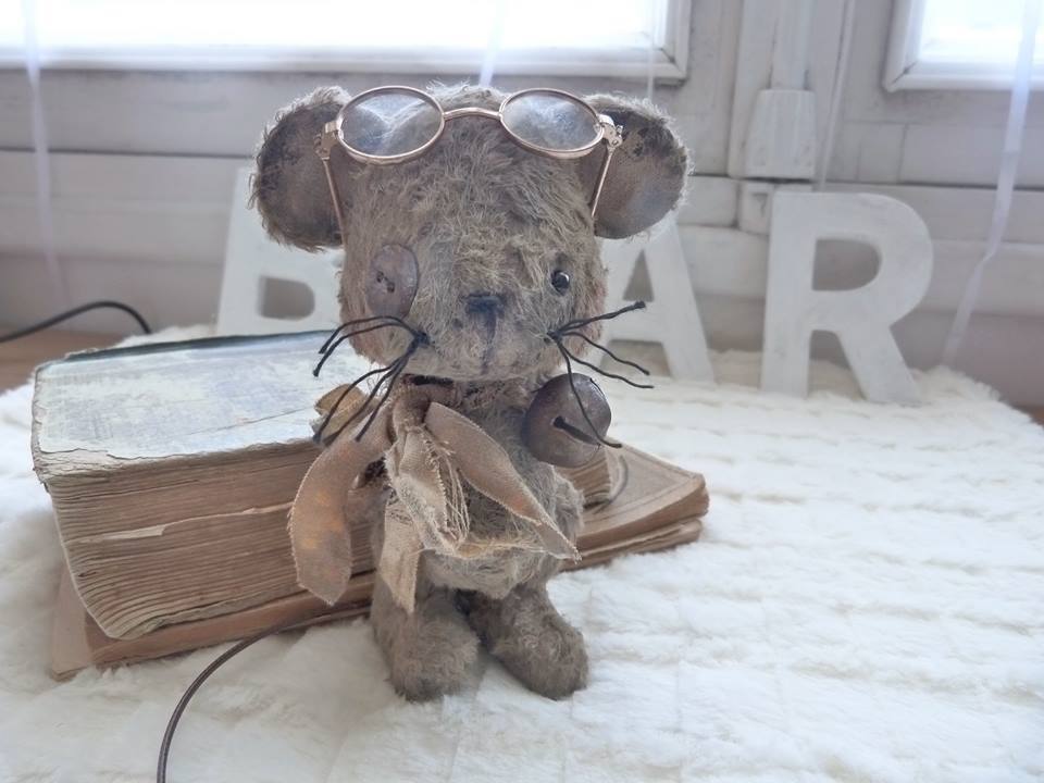 Mohair/Viscose Vintage Mouse Kit , 5 - 5,5 Inch, Incl. Glasses