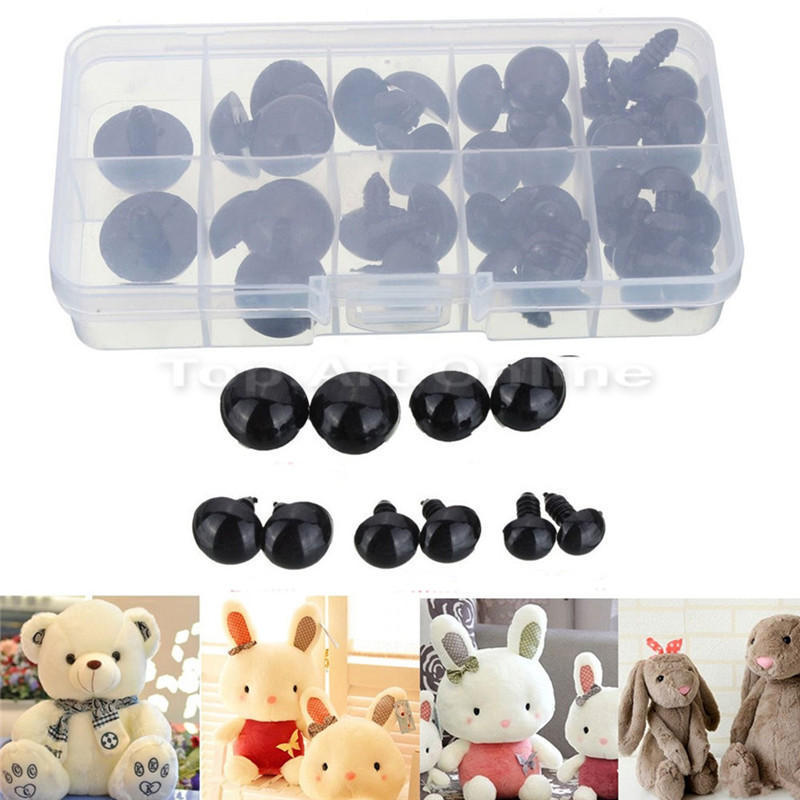 6-12mm 100pcs Safety Eyes for Teddy Bear Making Soft Toys Animal Dolls Amigurumi