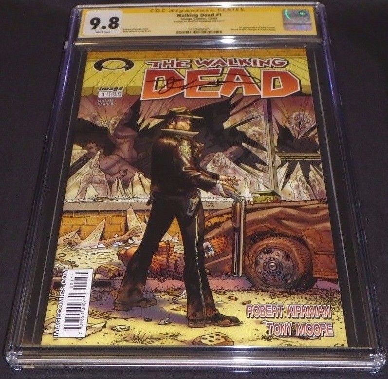 THE WALKING DEAD #1 9.8 CGC Signature Series Signed By ROBERT KIRKMAN Rare NM