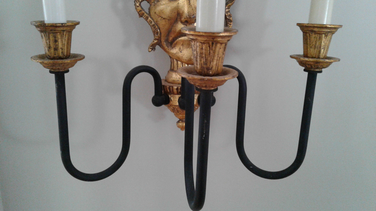 Extremely Rare Antique Art Deco Comedy Tragedy Masks Lighting Sconce