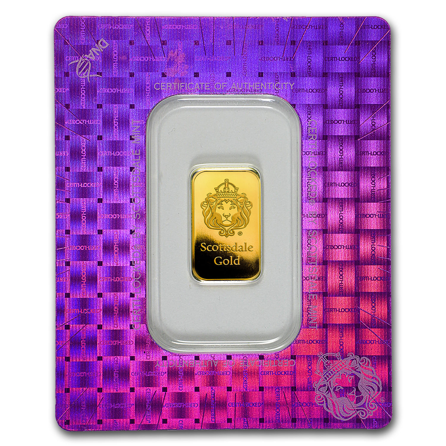 5 gram Gold Bar - Scottsdale Mint (In Certi-Lock® Assay) - SKU #97647