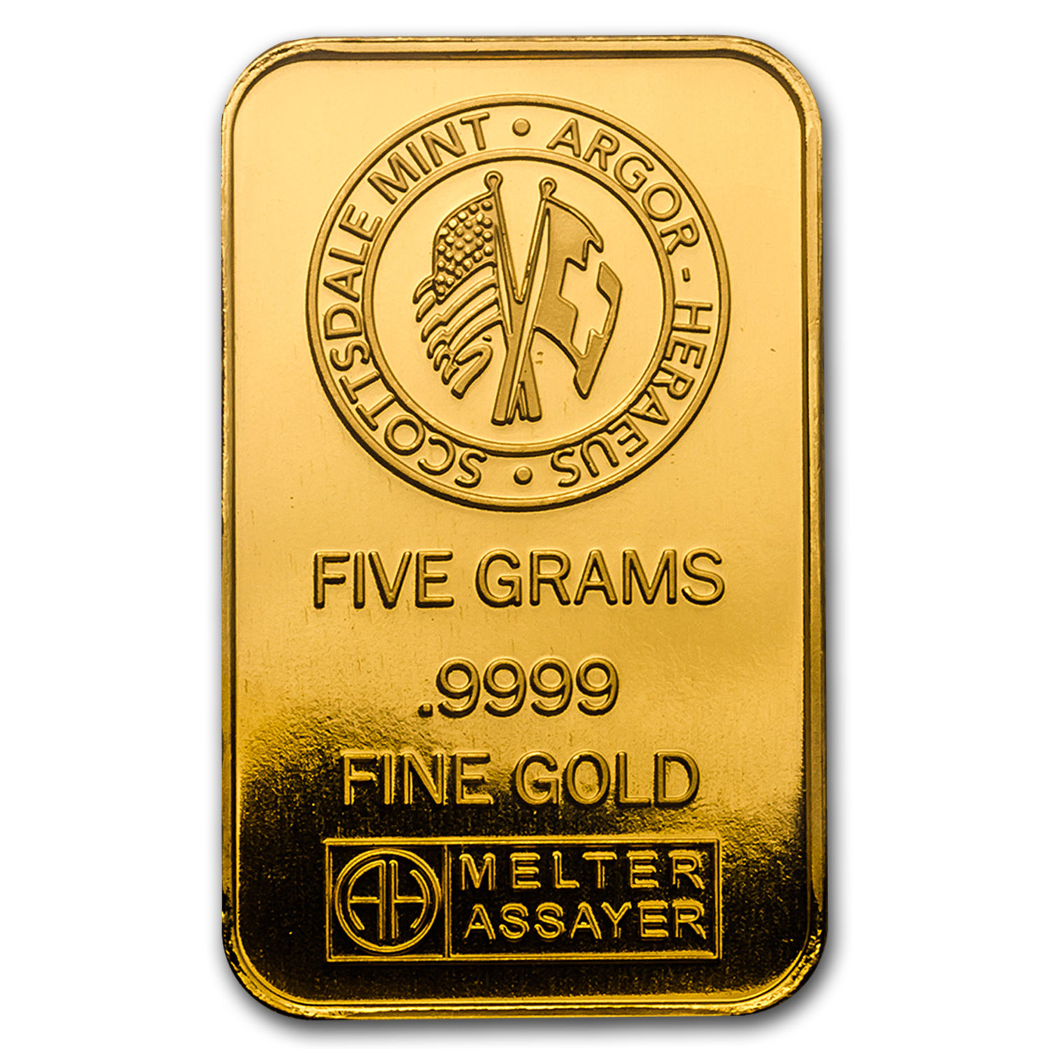 5 gram Gold Bar - Scottsdale Mint (In Certi-Lock® Assay) - SKU #97647