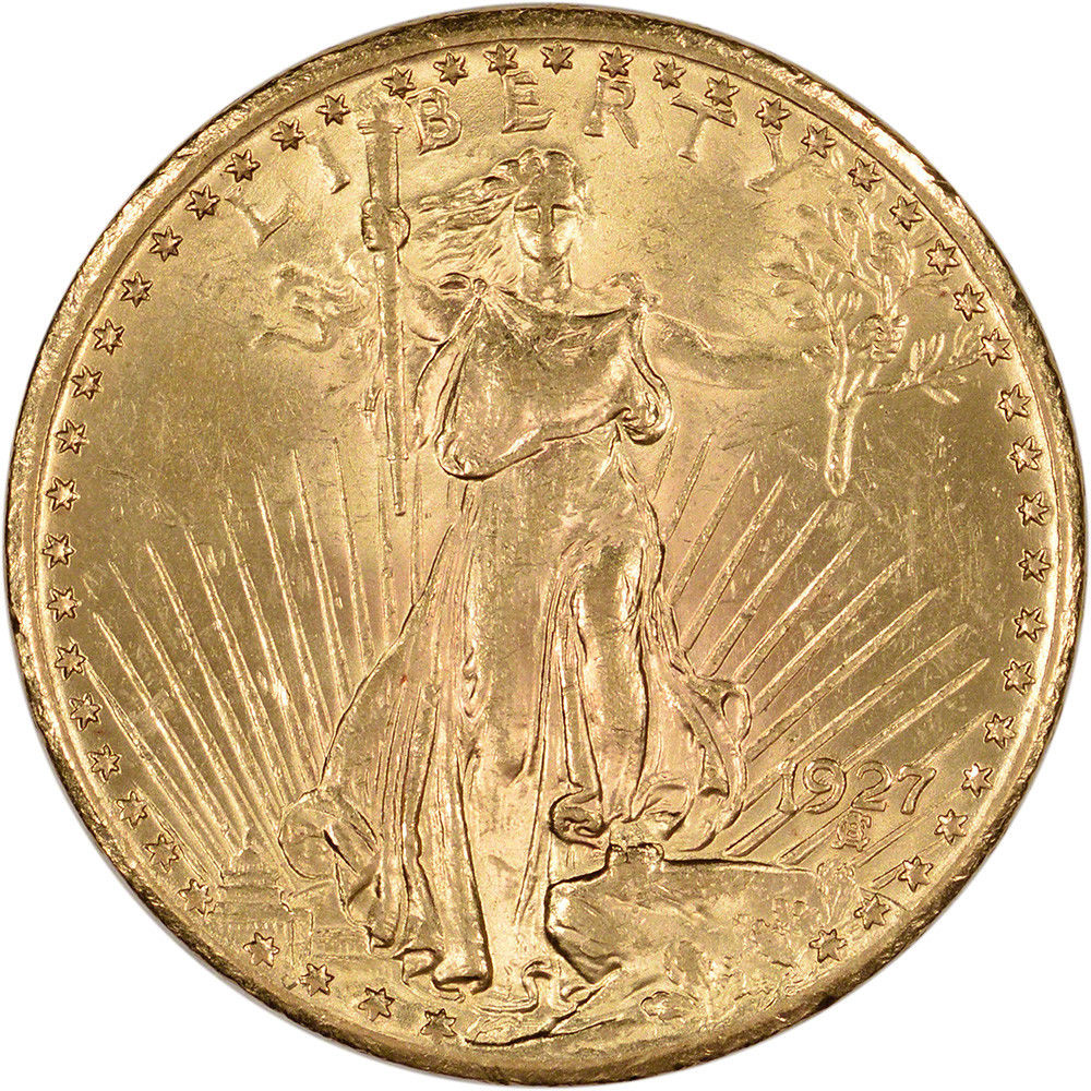 US Gold $20 Saint-Gaudens Double Eagle - Almost Uncirculated