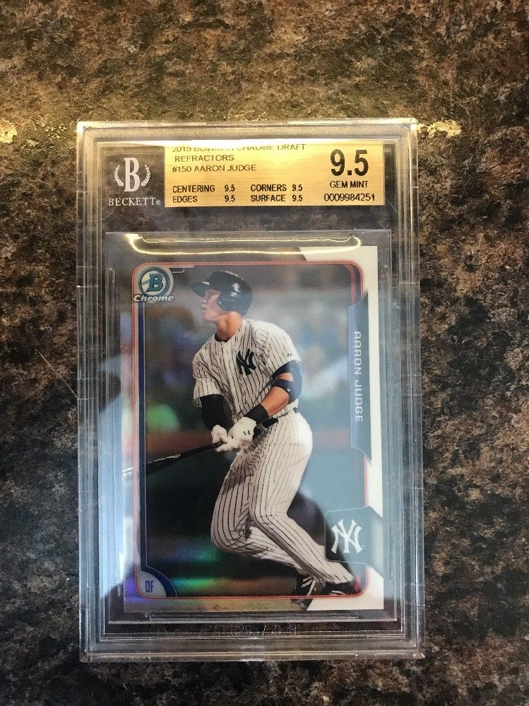 2015 Bowman Chrome Refractor Aaron Judge BGS GEM MINT 9.5