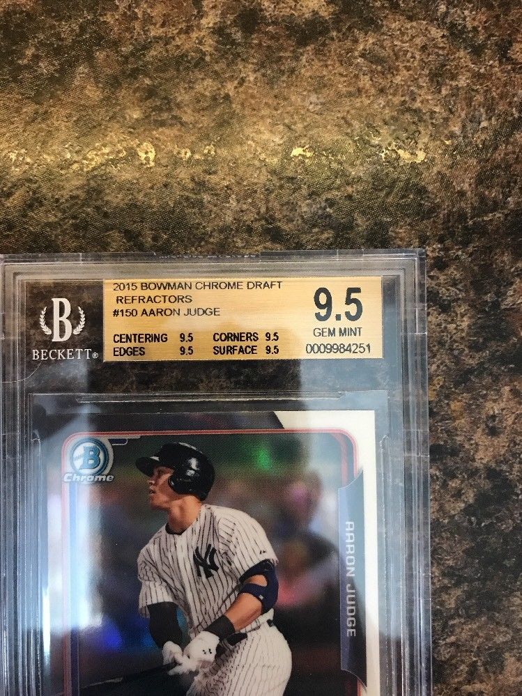 2015 Bowman Chrome Refractor Aaron Judge BGS GEM MINT 9.5