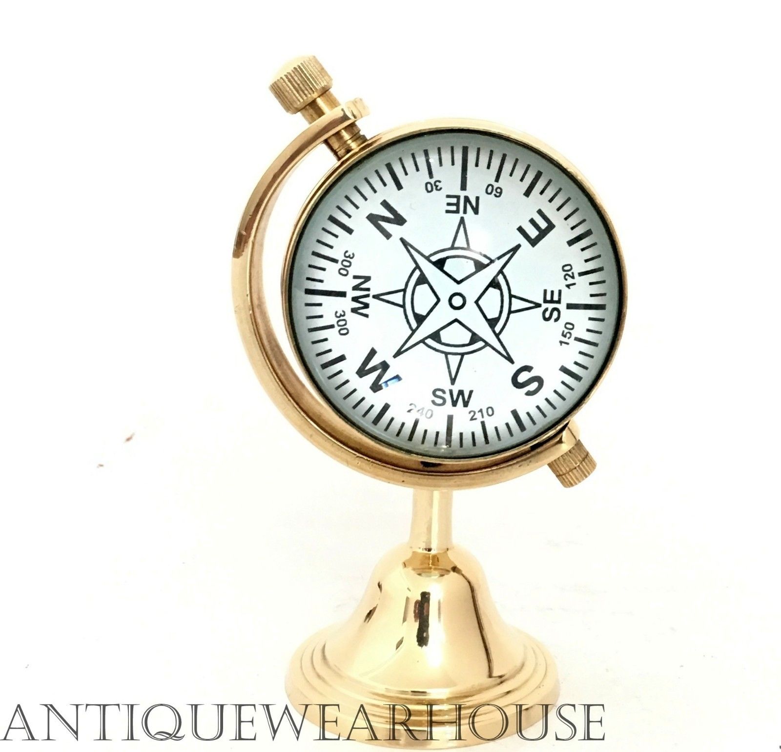 Nautical Brass Working Desk Clock Maritime Collectible Beautiful Clock Decor G