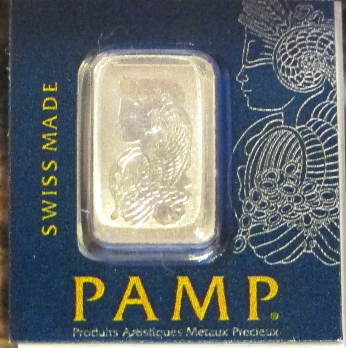 1 gram PAMP Suisse Platinum Bar .9995 Fine (In Assay)