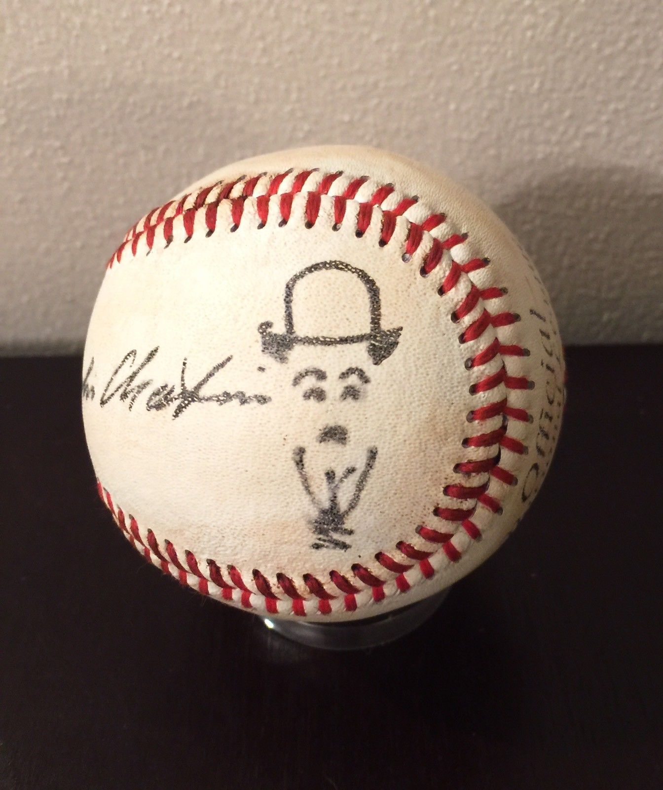 Charlie Chaplin Replica Autographed Signed 1930's Style Baseball.