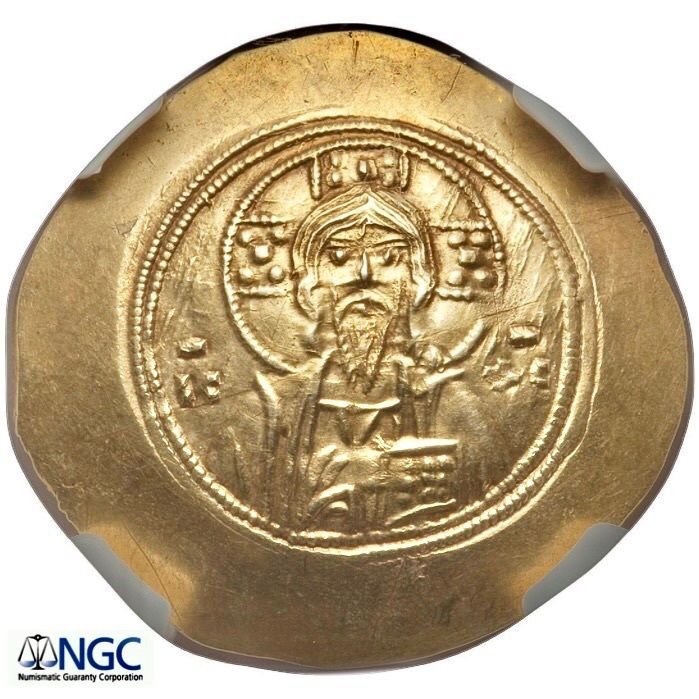 BYZANTINE: Michael VII Ducas, Gold Histamenon Nomisma, Constantinople, NGC AU