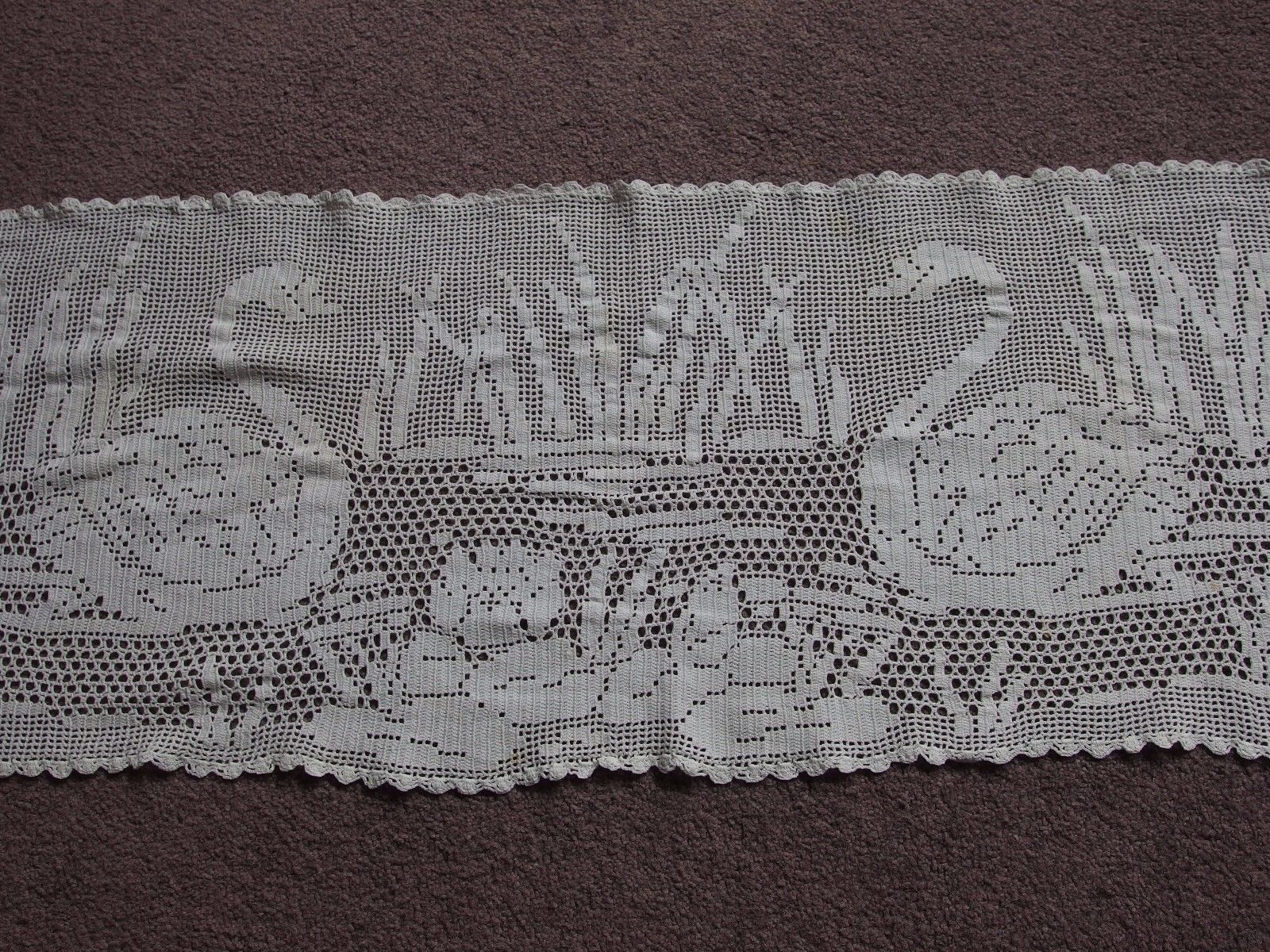 vintage antique handmade Crochet lace cover