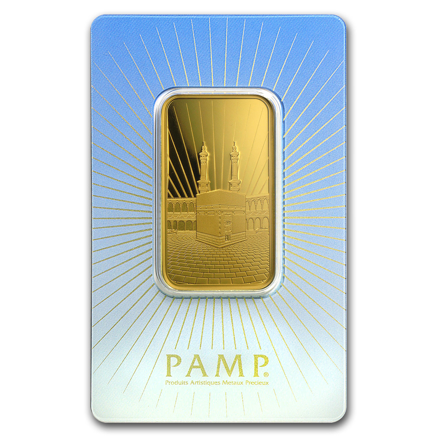 1 oz Gold Bar - PAMP Suisse Religious Series (Ka' Bah, Mecca) - SKU #94436