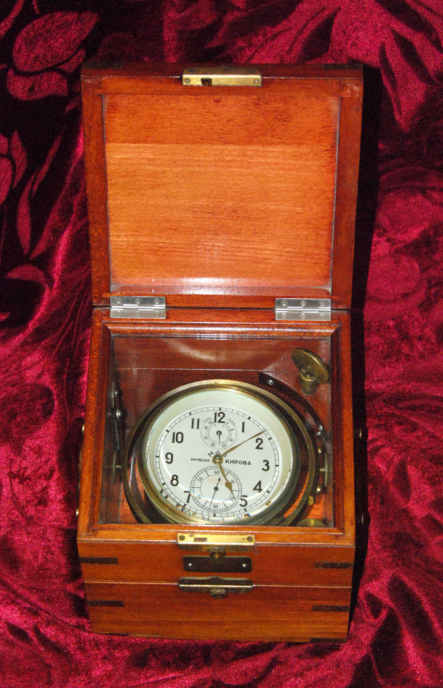 SHIPS MARINE CHRONOMETER VINTAGE SOVIET ORIGINAL, KIROV, FIRST MOSCOW WATCH CO.