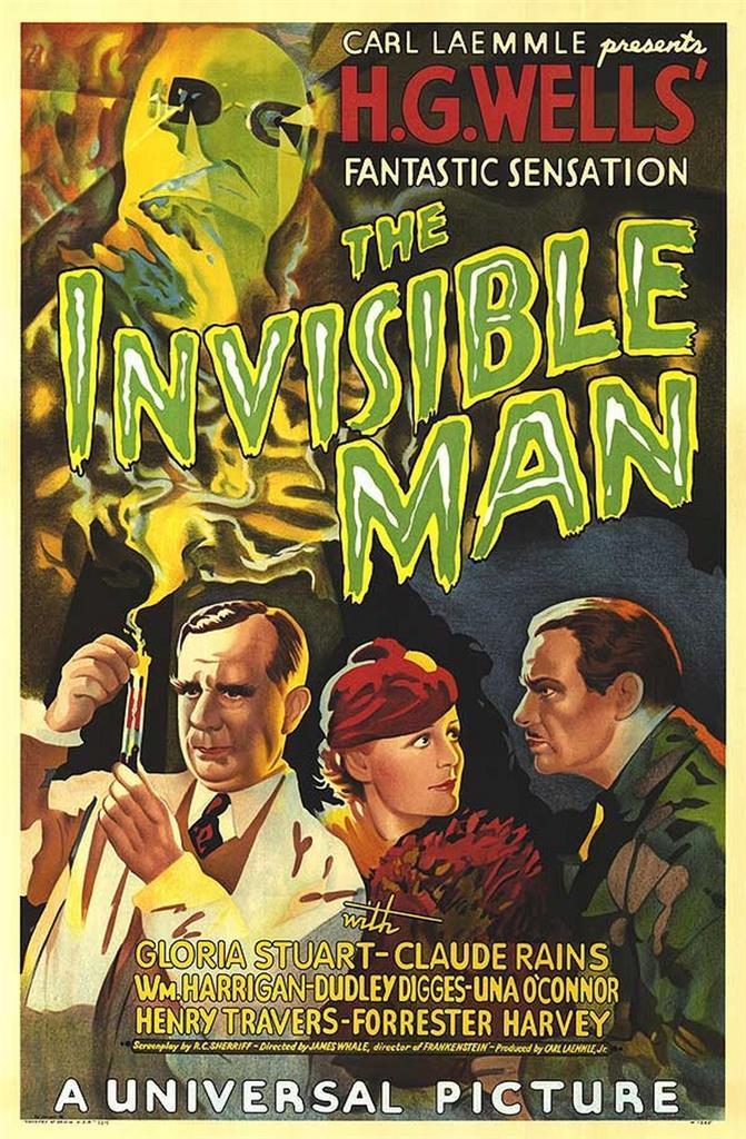 The Invisible Man Vintage Movie Poster Lithograph Claude Rains S2 Art