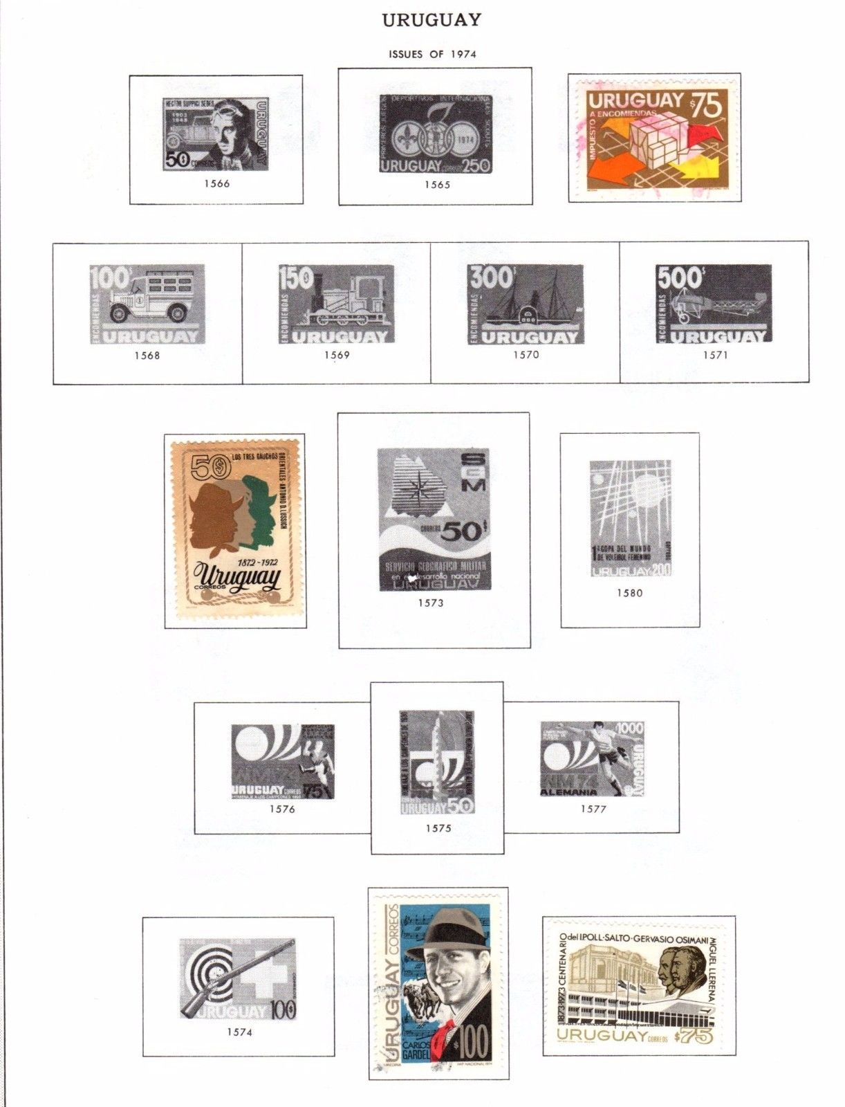 URUGUAY SCOTT INTERNATIONAL PAGES COLLECTION