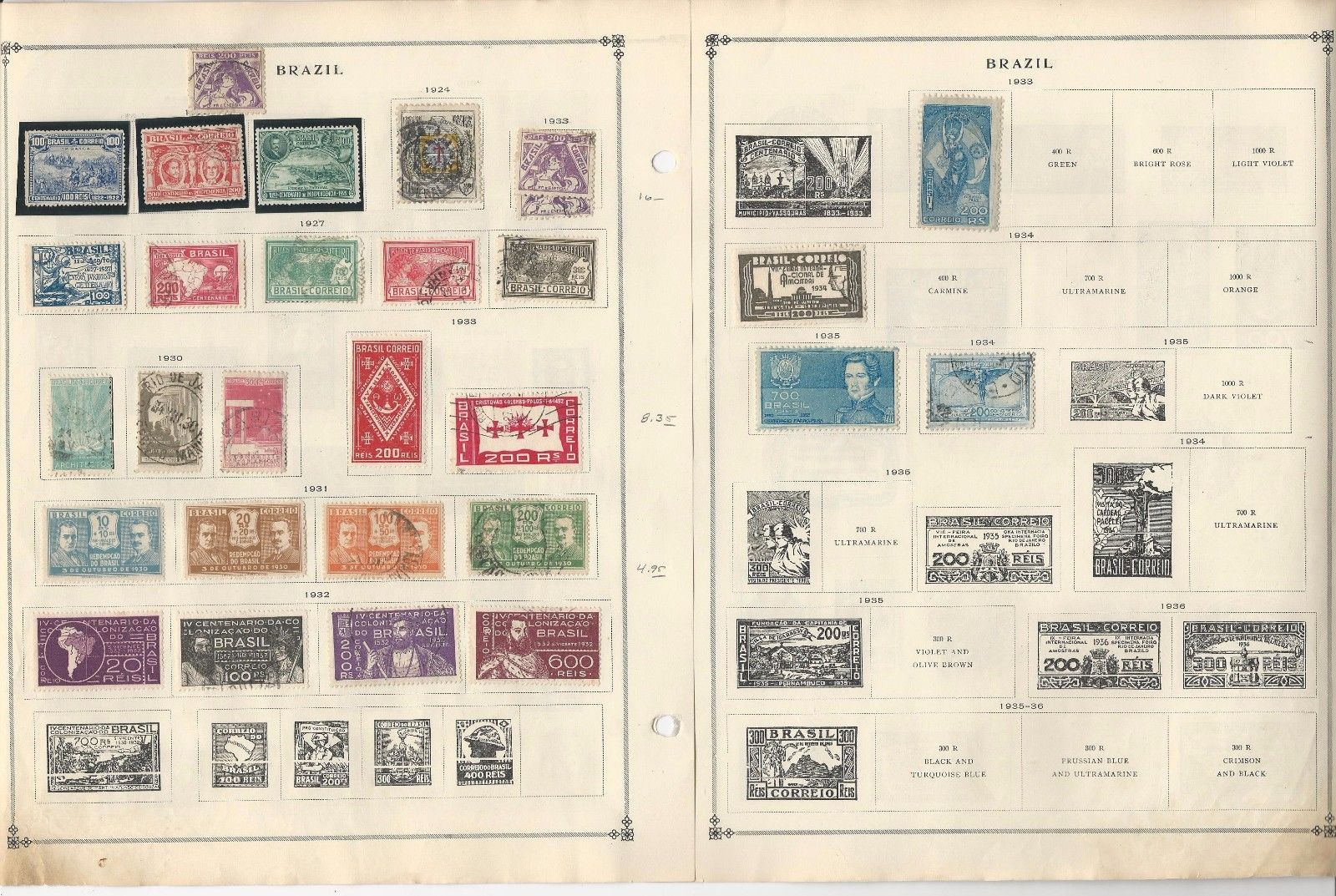 Brazil Collection 1850-1940 on Scott International Pages, 11 Pages Loaded