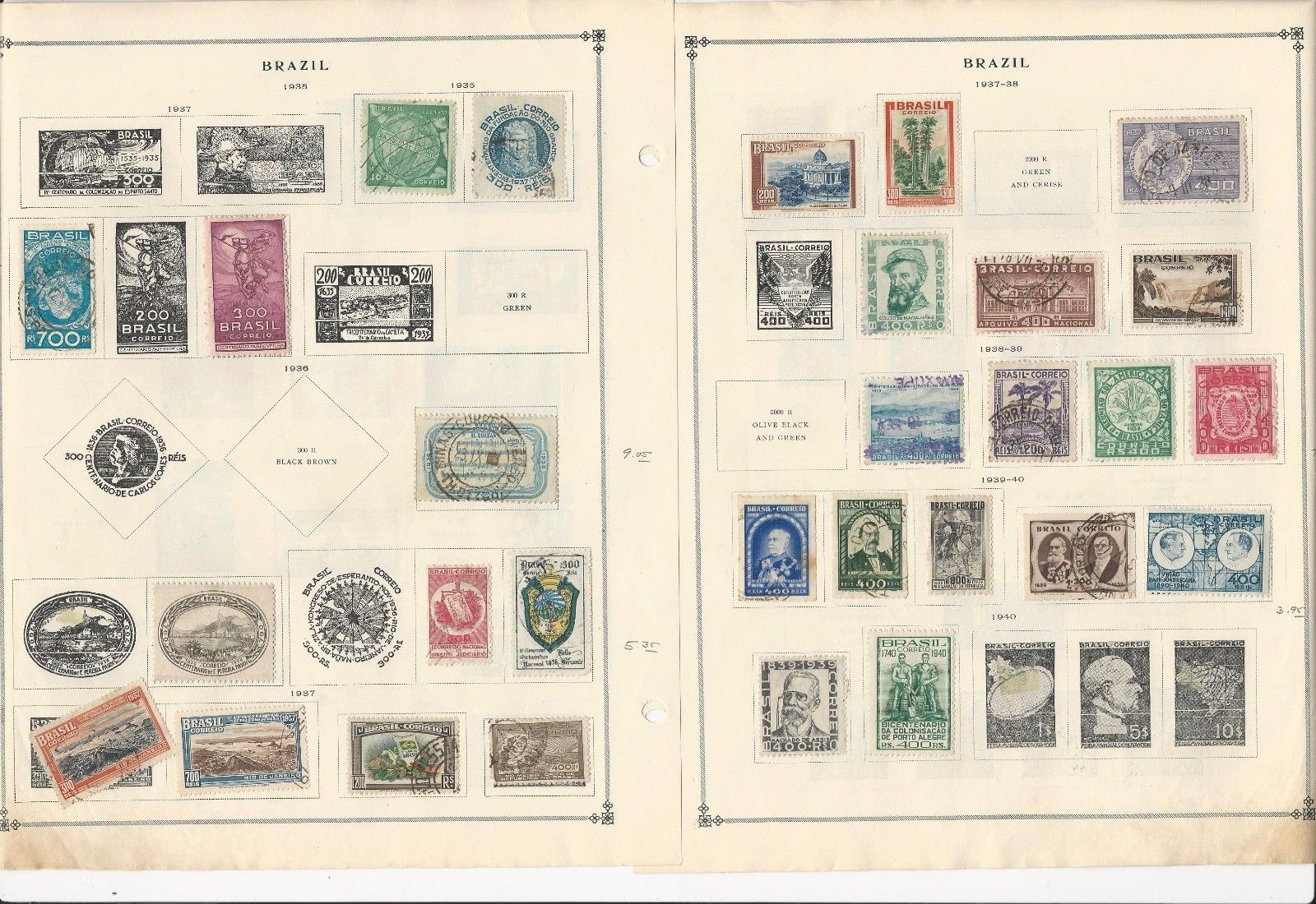 Brazil Collection 1850-1940 on Scott International Pages, 11 Pages Loaded