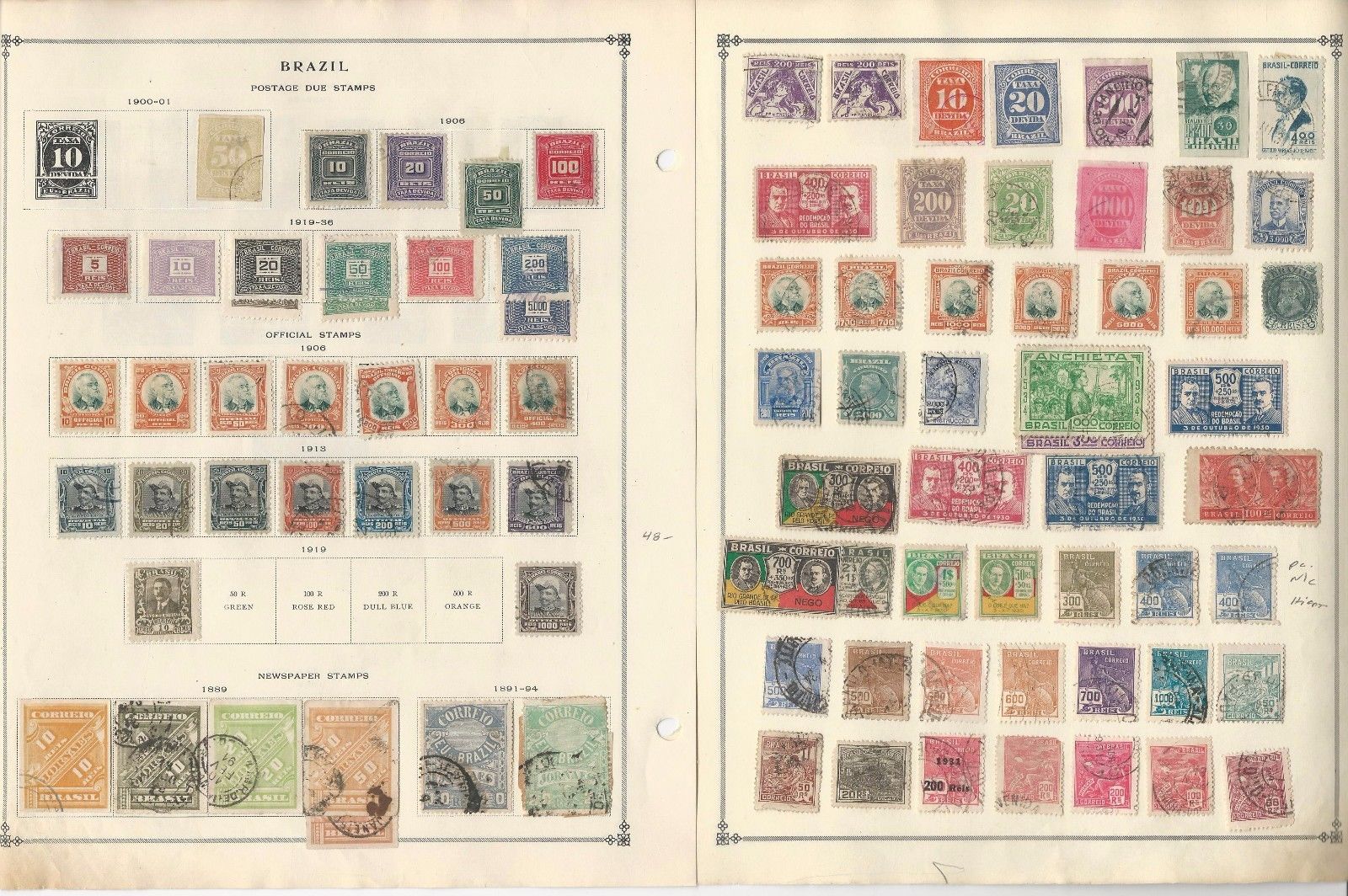 Brazil Collection 1850-1940 on Scott International Pages, 11 Pages Loaded