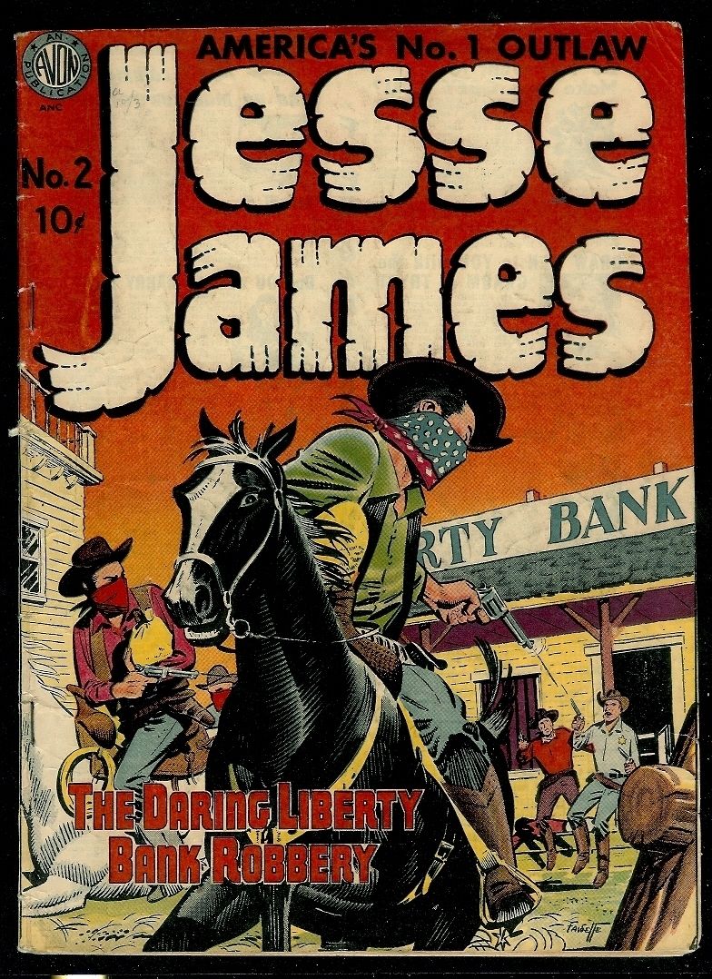 JESSE JAMES #2- 1950 AVON WESTERN- NICE VERY GOOD+ COPY-