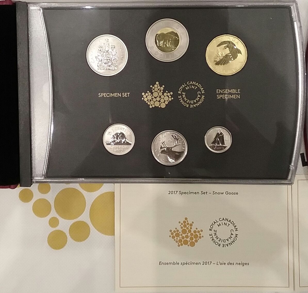 6-Coins Specimen Set: 2017 Classic Snow Goose, Canada's 150th Birthday. No Tax.