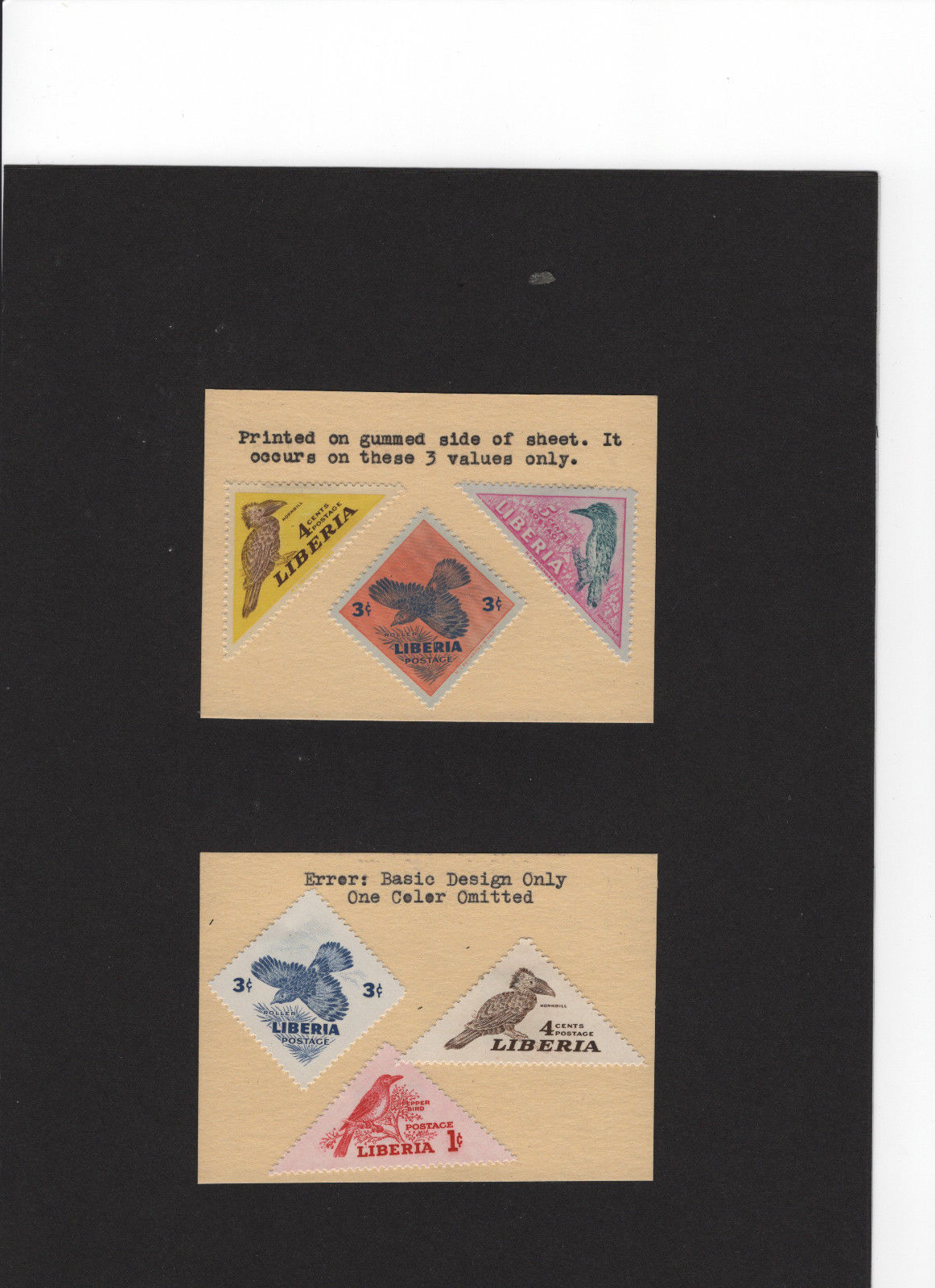 RARE Liberia ERROR COLLECTION 30 STAMPS Sc #341-346 Birds INVERTED, COLOR ERRORS