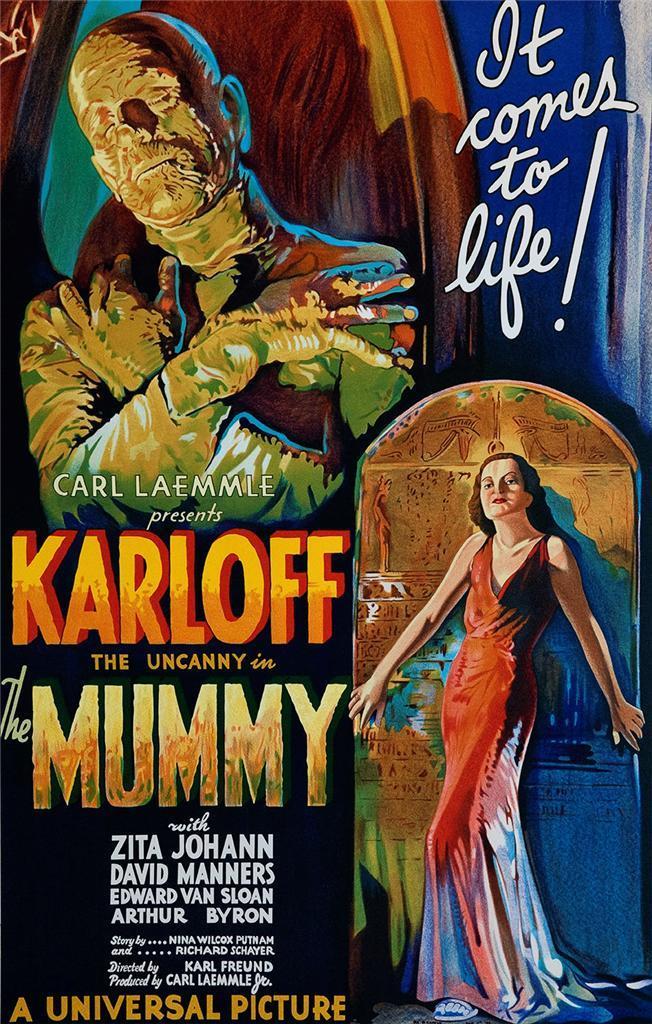 The Mummy Vintage Movie Poster Lithograph Boris Karloff S2 Art