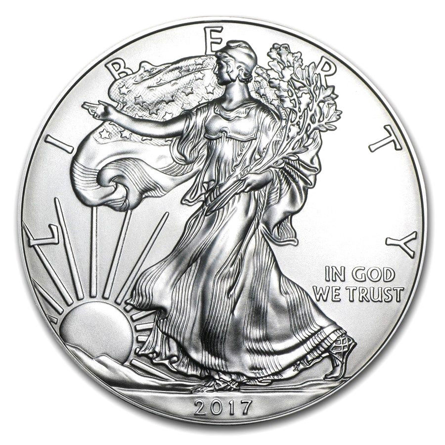 1 TROY OUNCE .999 FINE 2017 AMERICAN SILVER EAGLE BU + 99.9% 24K GOLD $100 BILL