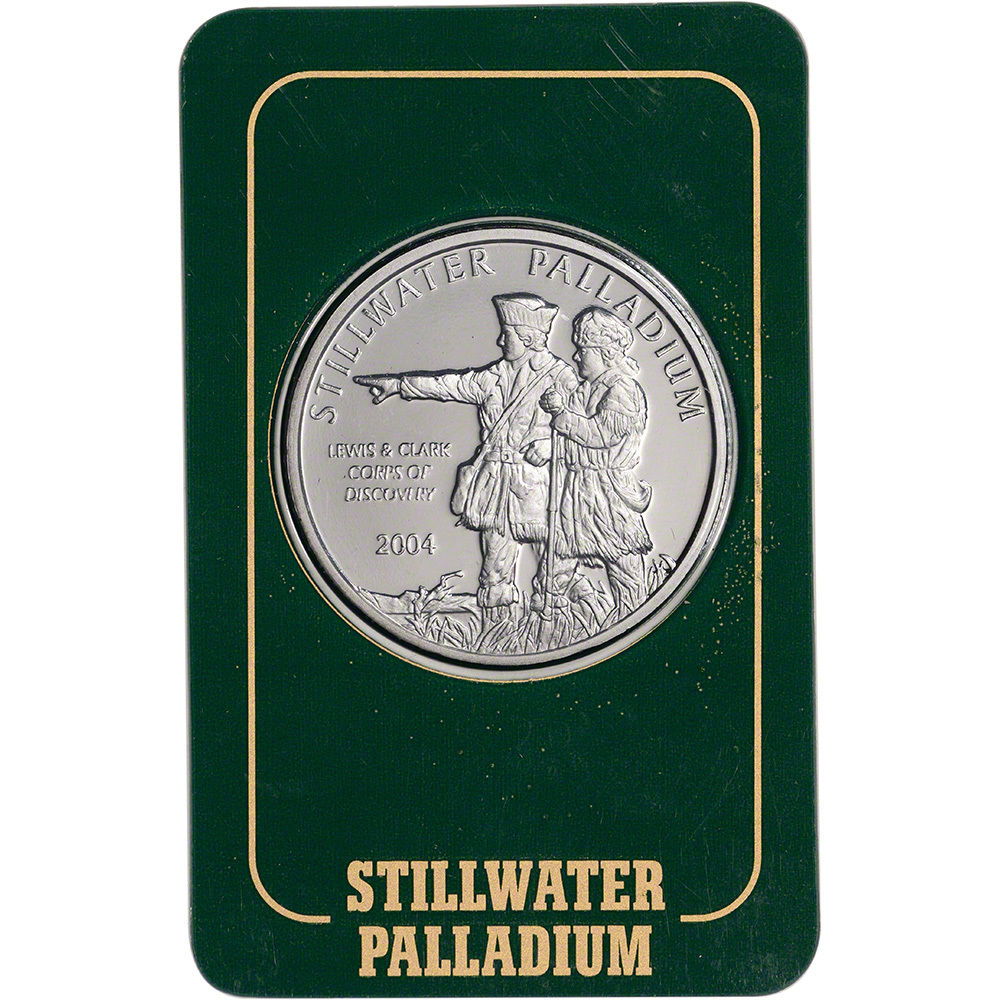 1 oz. Palladium Round - Johnson Matthey Stillwater .999.5 Fine in Vintage Assay