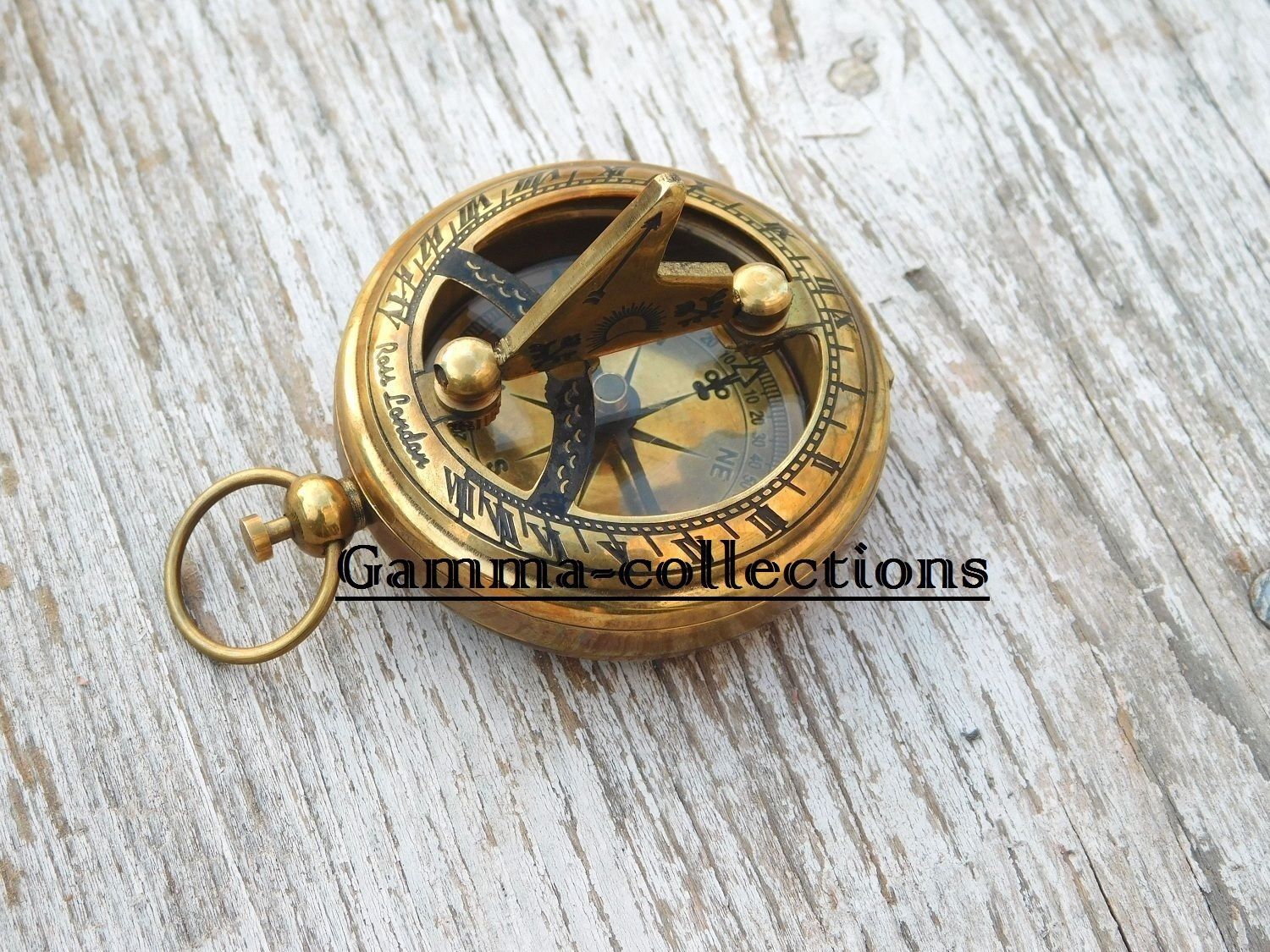 Antique Brass Sundial Pocket Compass Nautical Decor Maritime GAME OF THRONES