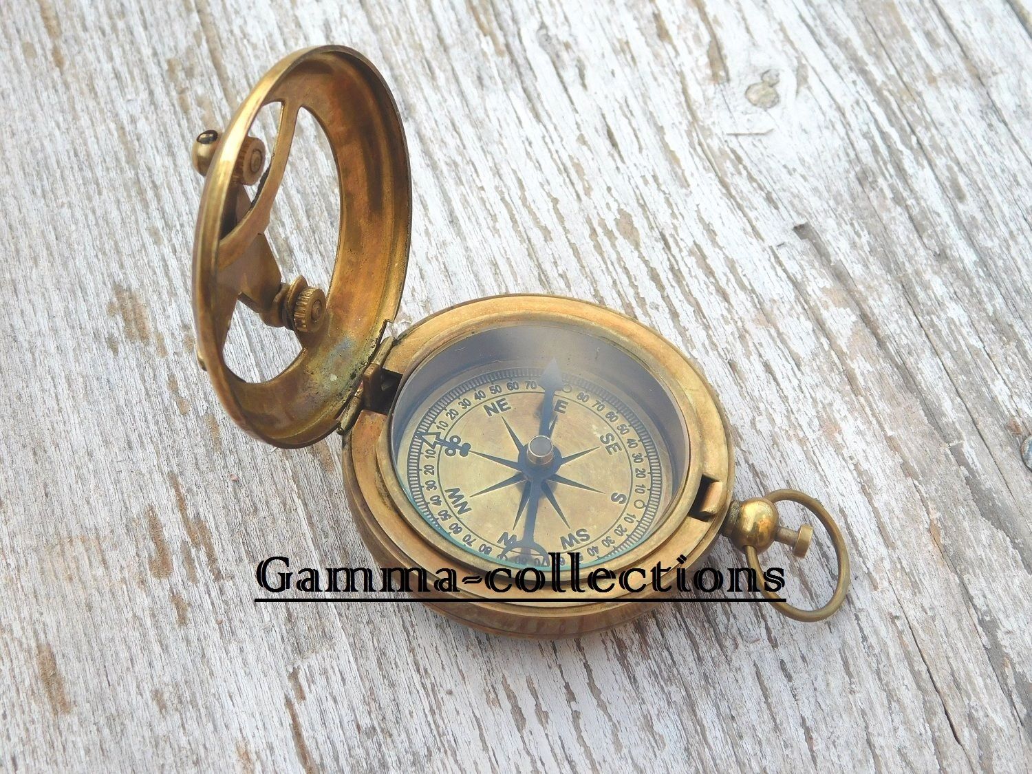 Antique Brass Sundial Pocket Compass Nautical Decor Maritime GAME OF THRONES