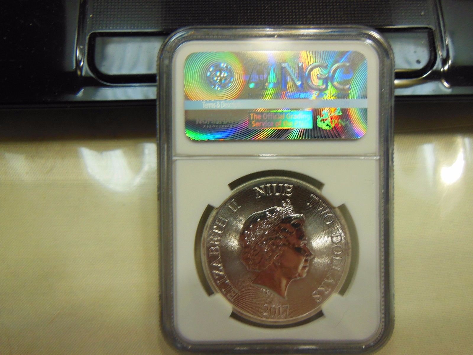 NIUE-2017 $2 African Lion-1oz .999 Fine Silver-NGC-MS69