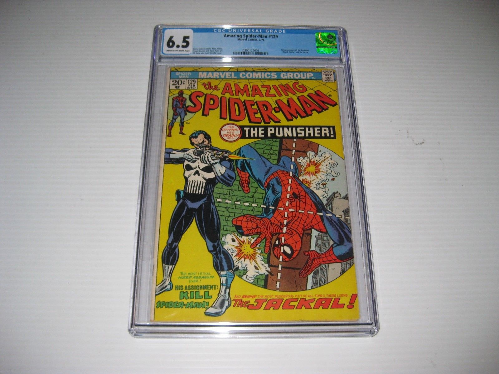 The Amazing Spider-Man #129 (Feb 1974, Marvel) 1st app Punisher CGC 6.5