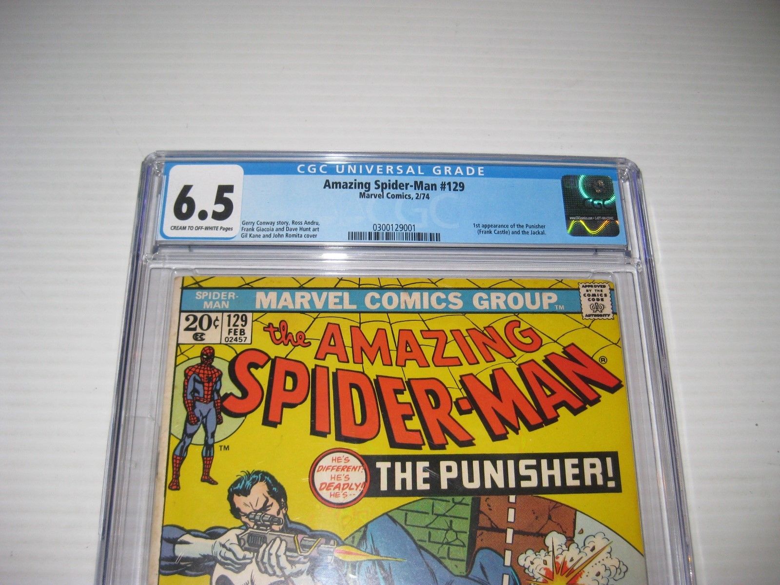 The Amazing Spider-Man #129 (Feb 1974, Marvel) 1st app Punisher CGC 6.5