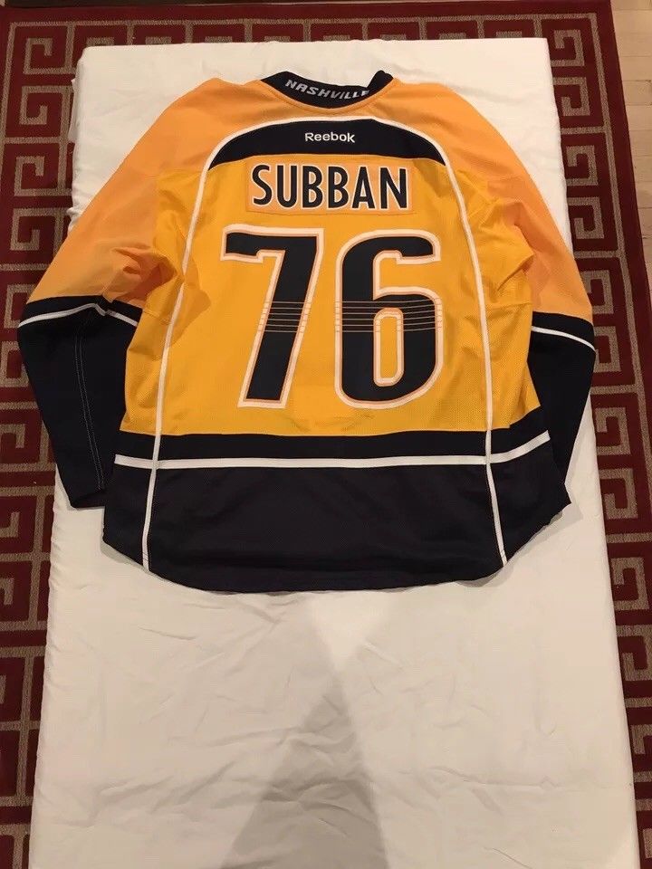 P.K. Subban Game Worn Used Nashville Predators NHL Jersey Meigray