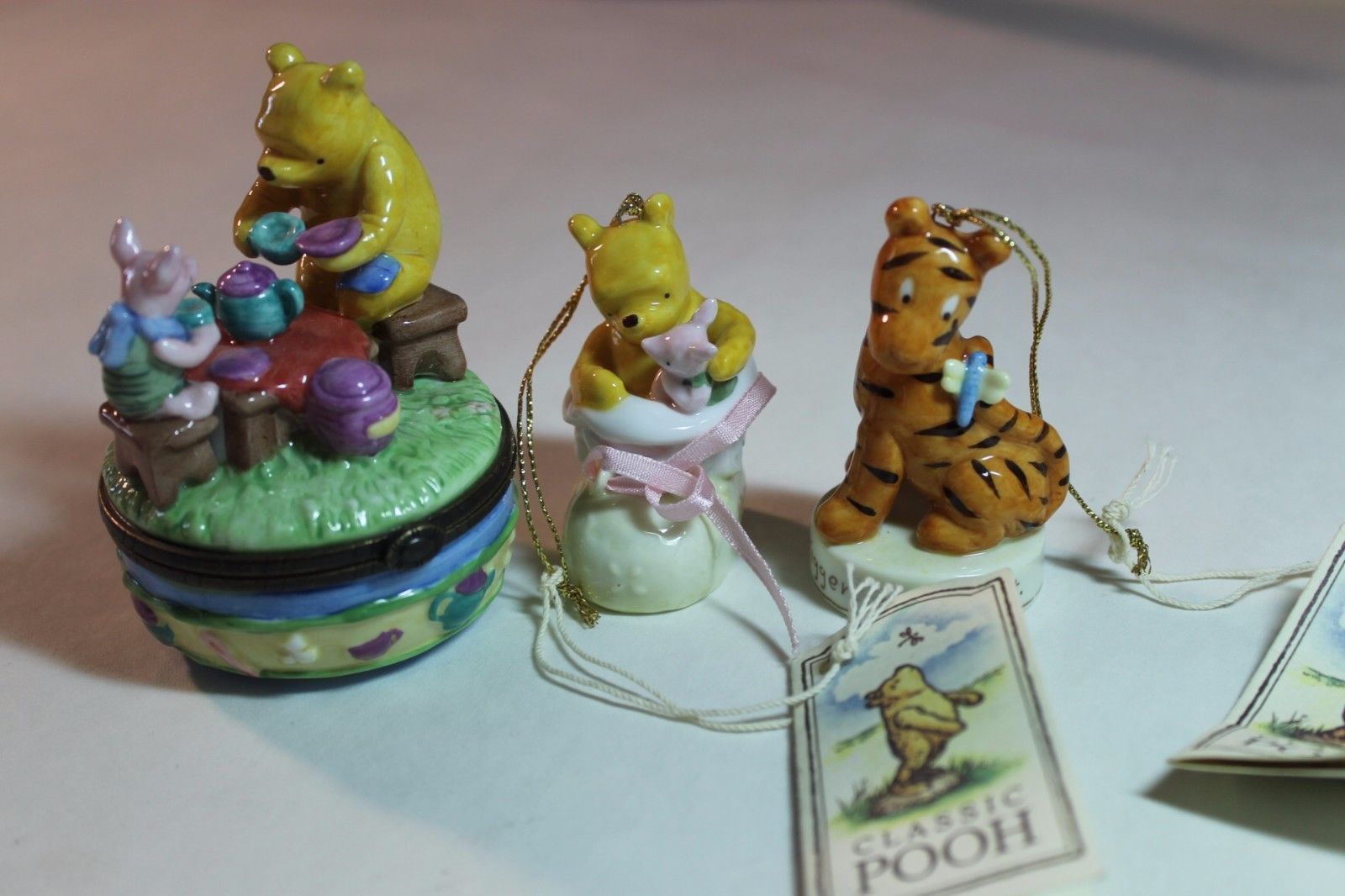 3 Classic Winnie the Pooh Figurines and Trinket New without Box Tigger Piglet