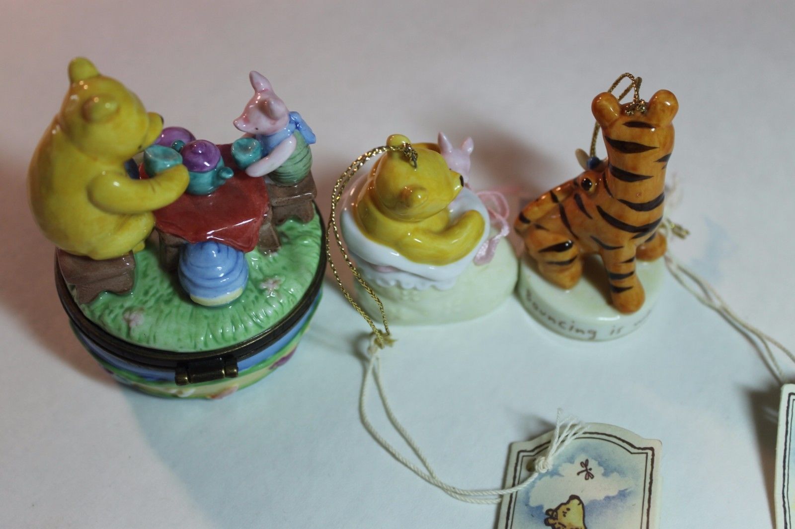 3 Classic Winnie the Pooh Figurines and Trinket New without Box Tigger Piglet