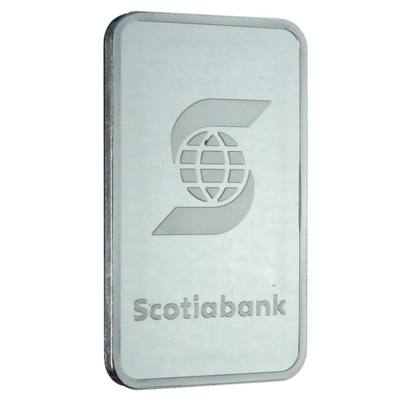 1 oz Platinum Swiss (Switzerland) Scotiabank (Valcambi) Bar