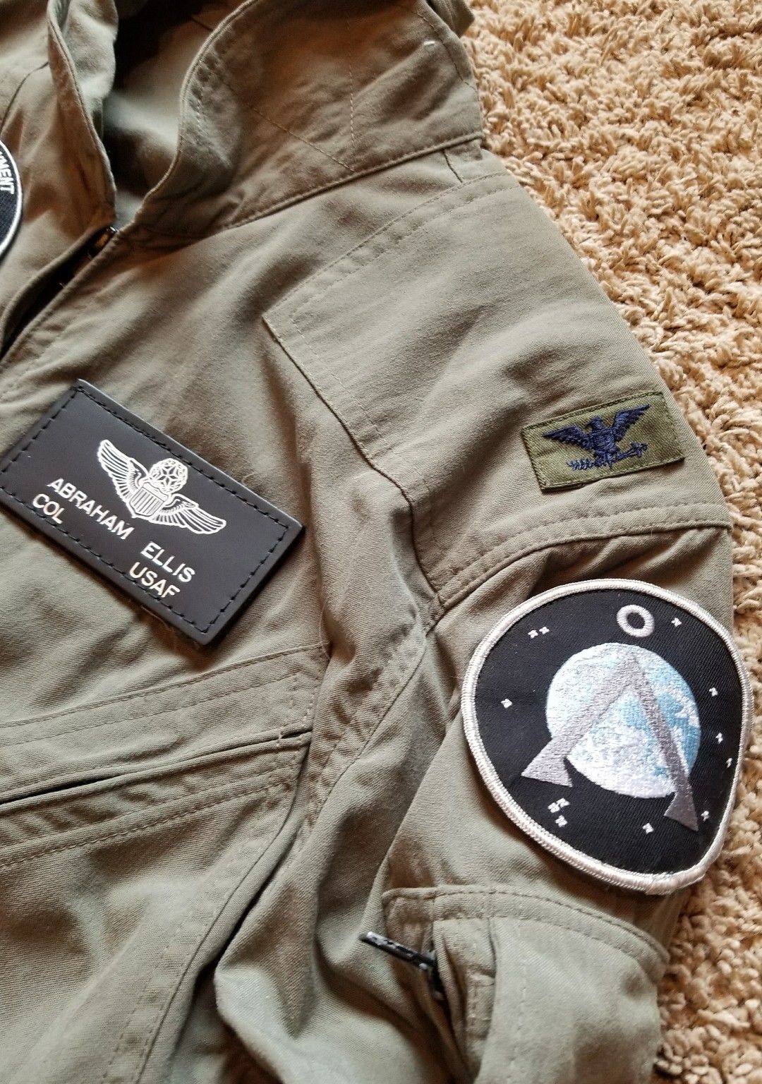 stargate atlantis prop Abe Ellis apollo flightsuit W/ COA