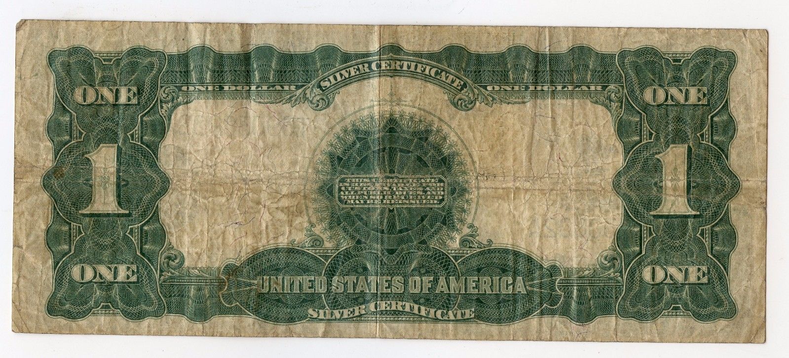 1899 $1 Silver Certificate Black Eagle One Dollar U.S. Note/ Large Currency MA24