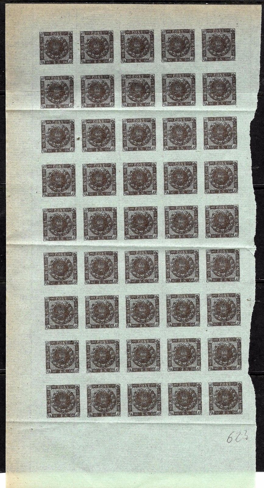 623 - DANMARK - 1851 - 4 S. - SHEET - FORGERIES - FAUX - FAKE - FALSES