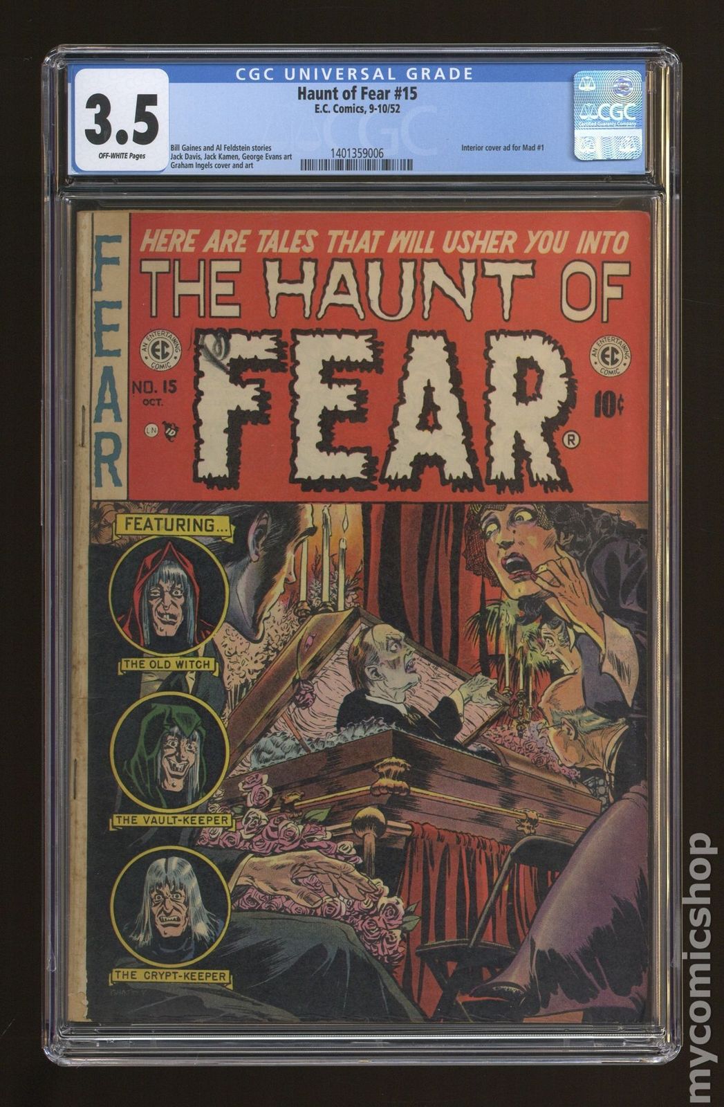 Haunt of Fear (1950 E.C. Comics) #15 CGC 3.5 1401359006