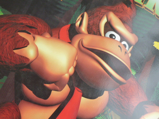 Donkey Kong Country Poster SNES Super Nintendo Video Store Game 1994 Promotional