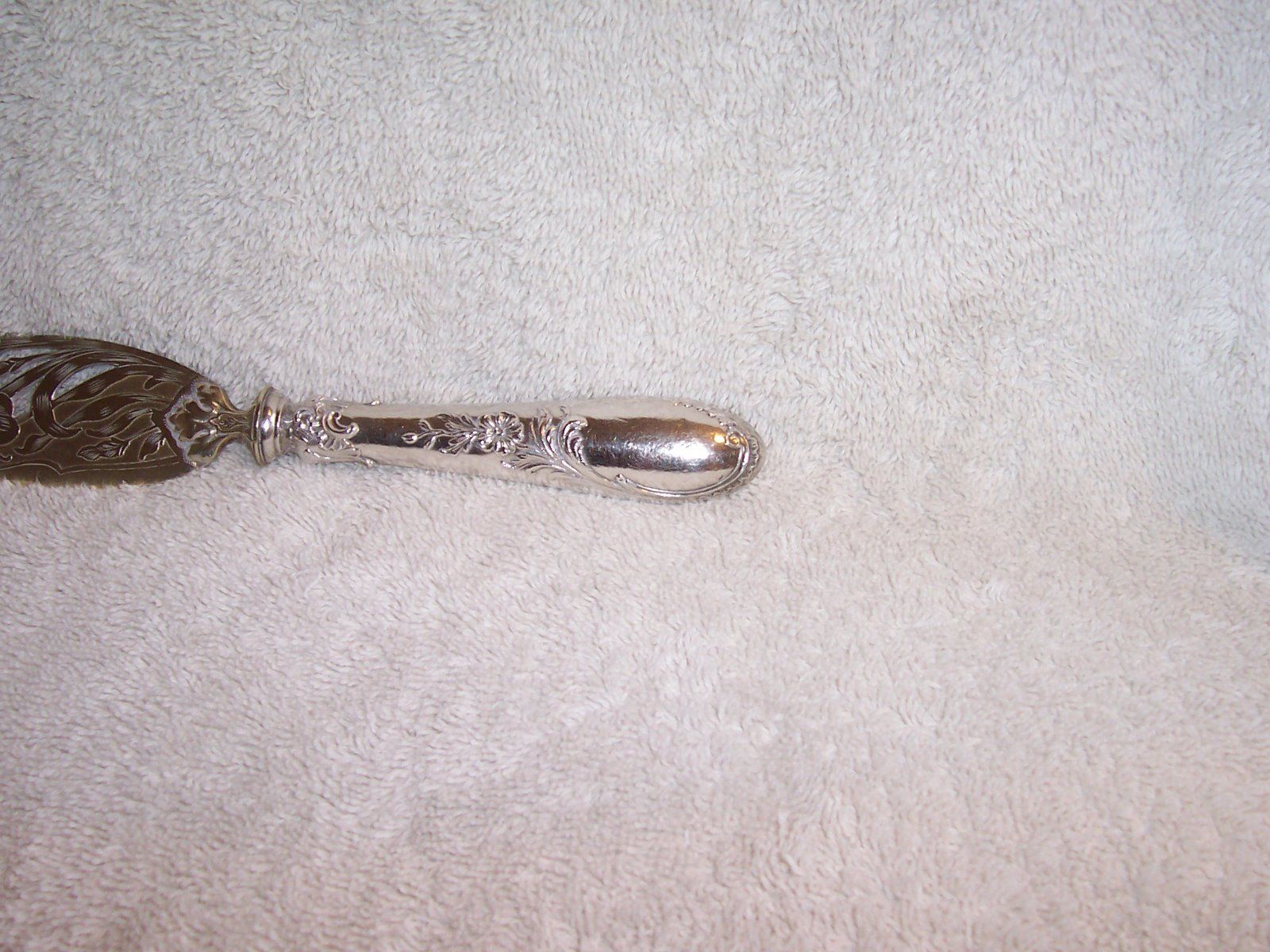 Antique French Sterling Silver Handled Fish Serving Knife Minerva Hallmarked