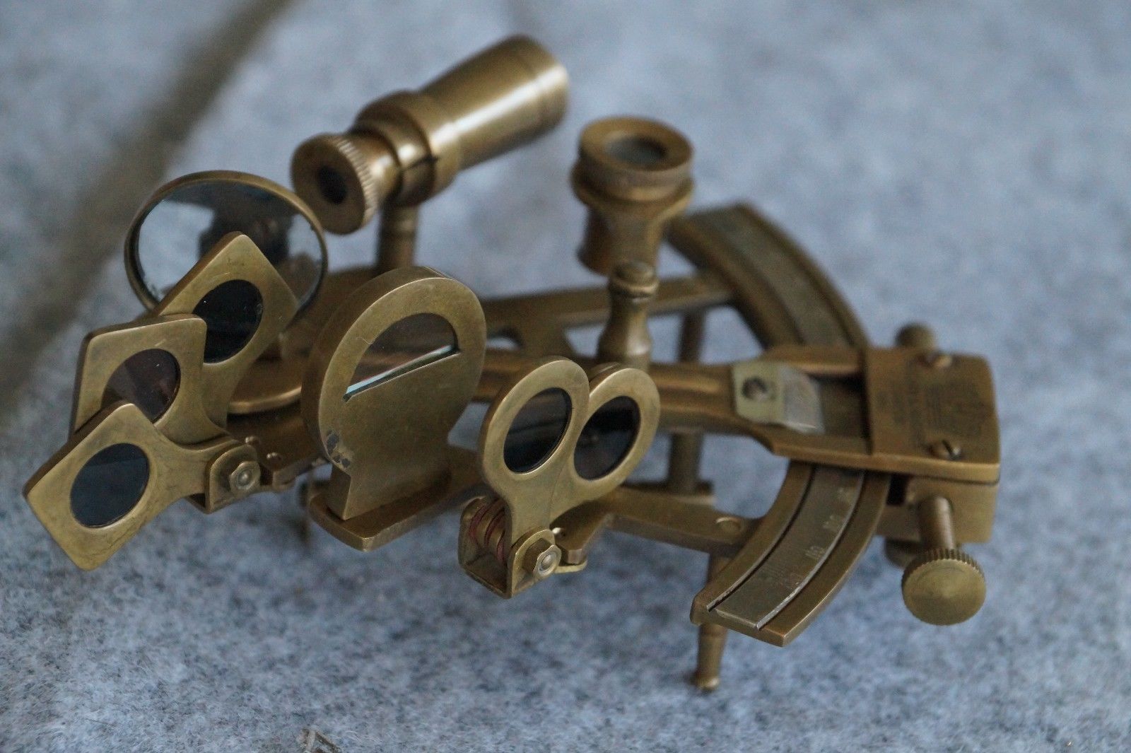 5'' Nautical Vintage Solid Brass Sextant Navigation Working Antique Finish