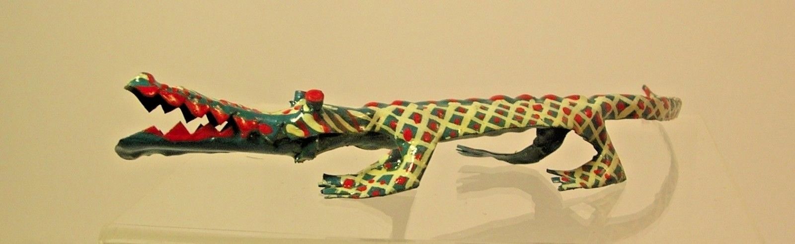 Handcrafted "CROCODILE" Painted Tin FOLK ART Made in ZIMBABWE - NIB